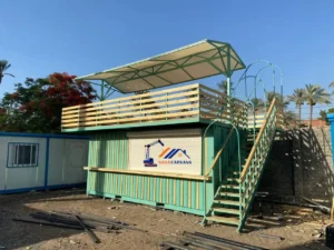 كرفان مطعم بتقفيل خشب من شركة ناسا لكرفانات المطاعم